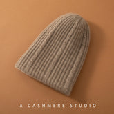 100% Cashmere Soft Warm Hat for Winter Knitted Beanie
